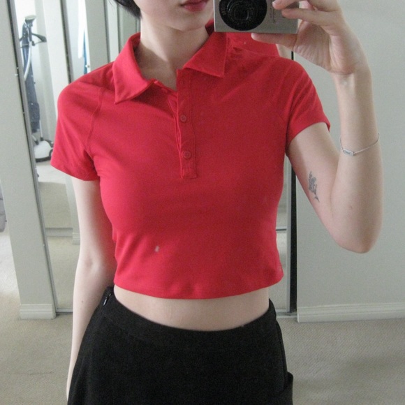 TNA TNAction Contest Pink Polo Cropped T-Shirt - Picture 2 of 11